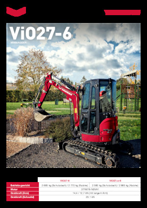 मिनी एक्सकेवेटर Yanmar ViO27-6 