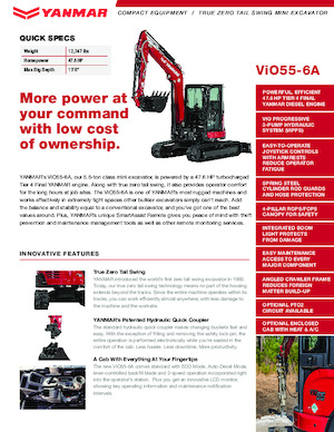 मिनी एक्सकेवेटर Yanmar ViO55-6A
