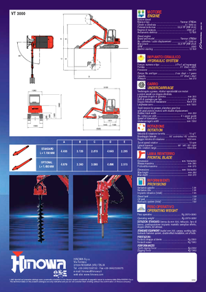मिनी एक्सकेवेटर Hinowa VT 3000