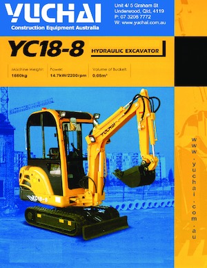 मिनी एक्सकेवेटर Yuchai YC18-8 