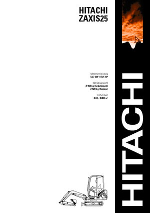 मिनी एक्सकेवेटर Hitachi ZX 25