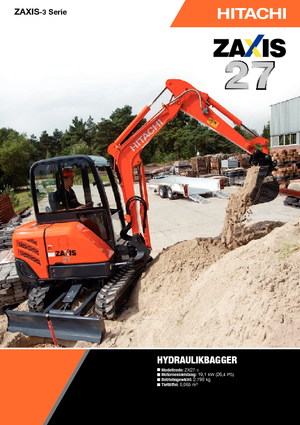 मिनी एक्सकेवेटर Hitachi ZX 27-3
