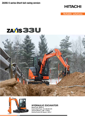 मिनी एक्सकेवेटर Hitachi ZX33U-5A