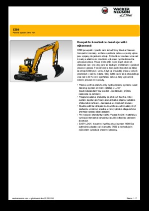 क्रॉलर एक्सकेवेटर Wacker Neuson EZ80