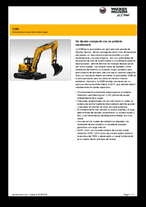 क्रॉलर एक्सकेवेटर Wacker Neuson EZ80