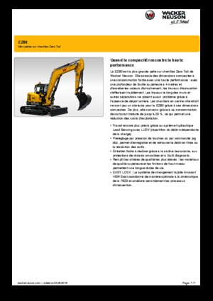 क्रॉलर एक्सकेवेटर Wacker Neuson EZ80