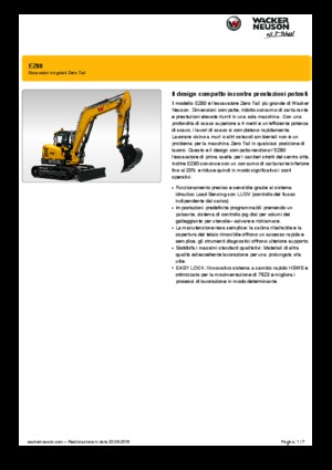 क्रॉलर एक्सकेवेटर Wacker Neuson EZ80