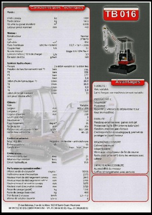 मिनी एक्सकेवेटर Takeuchi TB 016 A