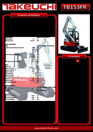 मिनी एक्सकेवेटर Takeuchi TB 153 FR