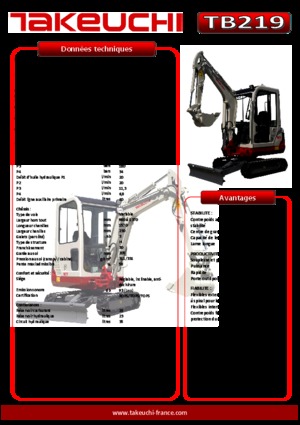 मिनी एक्सकेवेटर Takeuchi TB219S