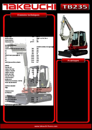 मिनी एक्सकेवेटर Takeuchi TB235 Hybrid
