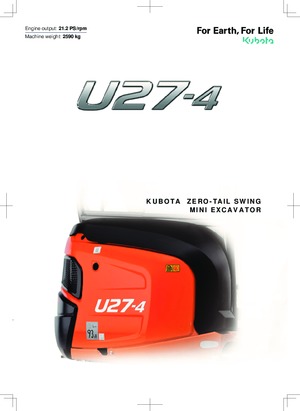 मिनी एक्सकेवेटर Kubota U27-4 NHGL
