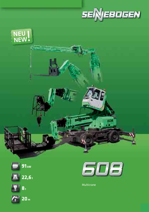 मोबाइल क्रेन - टेलीस्कोपिक बूम Sennebogen 608 Multicrane