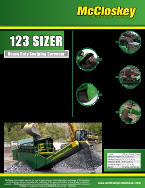 मोबाइल स्क्रीनिंग प्लांट McCloskey 123 Sizer