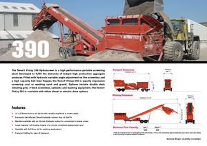 मोबाइल स्क्रीनिंग प्लांट Terex-Finlay 390 Hydrascreen