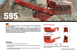 मोबाइल स्क्रीनिंग प्लांट Terex-Finlay 595 Hydratrak