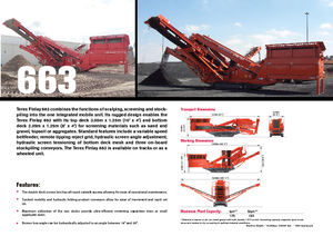 मोबाइल स्क्रीनिंग प्लांट Terex-Finlay 663 Supertrak