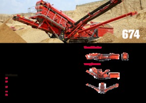 मोबाइल स्क्रीनिंग प्लांट Terex-Finlay 674