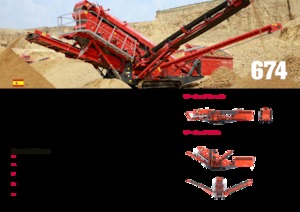 मोबाइल स्क्रीनिंग प्लांट Terex-Finlay 674