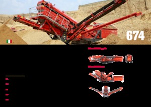मोबाइल स्क्रीनिंग प्लांट Terex-Finlay 674