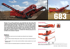 मोबाइल स्क्रीनिंग प्लांट Terex-Finlay 683 Supertrak