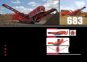 मोबाइल स्क्रीनिंग प्लांट Terex-Finlay 683