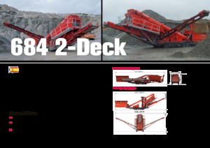 मोबाइल स्क्रीनिंग प्लांट Terex-Finlay 684 - 2 Deck