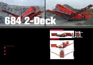 मोबाइल स्क्रीनिंग प्लांट Terex-Finlay 684 - 2 Deck