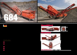 मोबाइल स्क्रीनिंग प्लांट Terex-Finlay 684 - 3 Deck