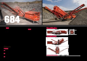 मोबाइल स्क्रीनिंग प्लांट Terex-Finlay 684 - 3 Deck