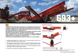 मोबाइल स्क्रीनिंग प्लांट Terex-Finlay 693 Supertrak