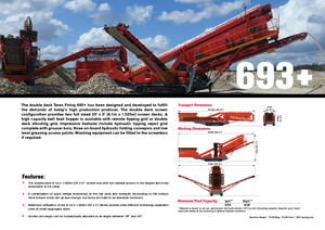 मोबाइल स्क्रीनिंग प्लांट Terex-Finlay 693 Supertrak