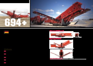 मोबाइल स्क्रीनिंग प्लांट Terex-Finlay 694+