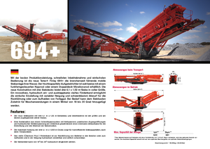 मोबाइल स्क्रीनिंग प्लांट Terex-Finlay 694 Supertrak
