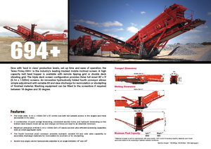 मोबाइल स्क्रीनिंग प्लांट Terex-Finlay 694 Supertrak