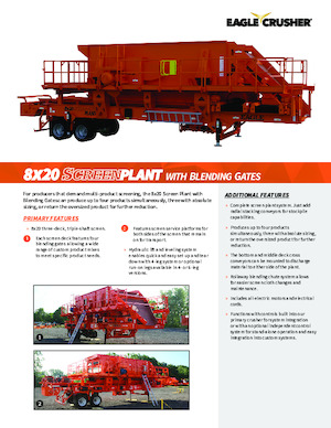 मोबाइल स्क्रीनिंग प्लांट Eagle Crusher 8×20