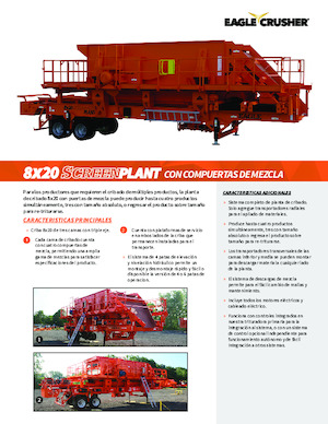 मोबाइल स्क्रीनिंग प्लांट Eagle Crusher 8×20