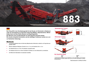 मोबाइल स्क्रीनिंग प्लांट Terex-Finlay 883 Reclaimer