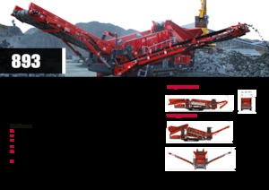 मोबाइल स्क्रीनिंग प्लांट Terex-Finlay 893