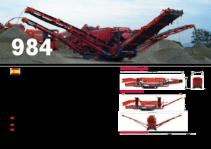 मोबाइल स्क्रीनिंग प्लांट Terex-Finlay 984