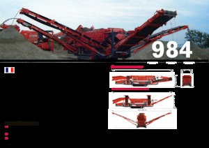 मोबाइल स्क्रीनिंग प्लांट Terex-Finlay 984