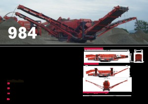 मोबाइल स्क्रीनिंग प्लांट Terex-Finlay 984