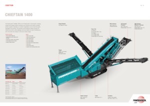 मोबाइल स्क्रीनिंग प्लांट Powerscreen Chieftain 1400