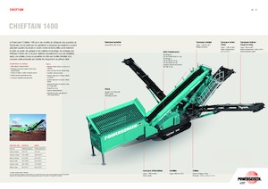 मोबाइल स्क्रीनिंग प्लांट Powerscreen Chieftain 1400