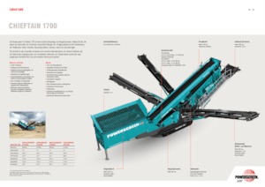 मोबाइल स्क्रीनिंग प्लांट Powerscreen Chieftain 1700