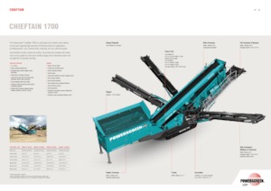 मोबाइल स्क्रीनिंग प्लांट Powerscreen Chieftain 1700