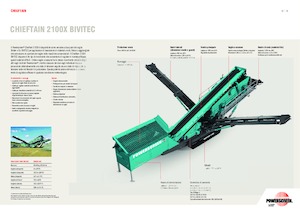 मोबाइल स्क्रीनिंग प्लांट Powerscreen Chieftain 2100X Bivitec
