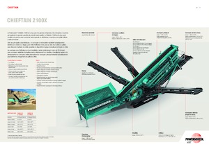 मोबाइल स्क्रीनिंग प्लांट Powerscreen Chieftain 2100X