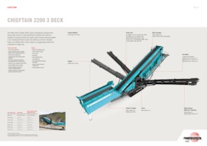मोबाइल स्क्रीनिंग प्लांट Powerscreen Chieftain 2200 3 Deck