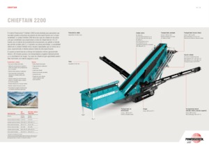 मोबाइल स्क्रीनिंग प्लांट Powerscreen Chieftain 2200